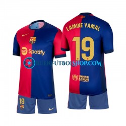 Camiseta de Fútbol FC Barcelona Lamine Yamal 19 2024-2025 Primera Equipación Manga Corta Niño