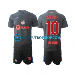 Camiseta de Fútbol FC Barcelona Lionel Messi 10 2024-2025 Segunda Equipación Manga Corta Niño