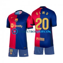 Camiseta de Fútbol FC Barcelona Olmo 20 2024-2025 Primera Equipación Manga Corta Niño