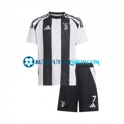 Camiseta de Fútbol Juventus Cristiano Ronaldo 7 2024-2025 Primera Equipación Manga Corta Niño