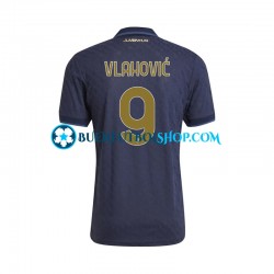 Camiseta de Fútbol Juventus Vlahovic 9 2024-2025 Tercera Equipación Manga Corta Hombre