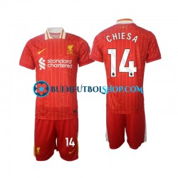 Camiseta de Fútbol Liverpool Chiesa 14 2024-2025 Primera Equipación Manga Corta Niño
