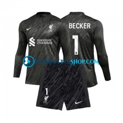 Camiseta de Fútbol Liverpool Portero Alisson Becker 1 2024-2025 Primera Equipación Manga Larga Niño