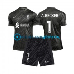 Camiseta de Fútbol Liverpool Portero Alisson Becker 1 2024-2025 Primera Equipación Manga Corta Niño