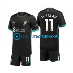 Camiseta de Fútbol Liverpool M.Salah 11 2024-2025 Segunda Equipación Manga Corta Niño
