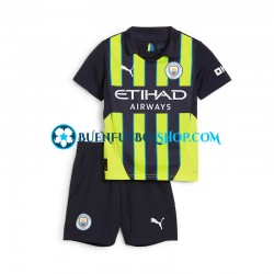 Camiseta de Fútbol Manchester City 2024-2025 Segunda Equipación Manga Corta Niño