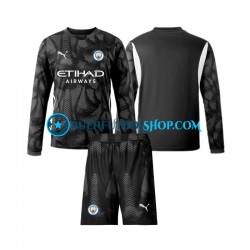 Camiseta de Fútbol Manchester City Portero 2024-2025 Cuarta Equipación Manga Larga Niño
