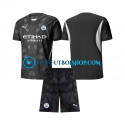 Camiseta de Fútbol Manchester City Portero 2024-2025 Cuarta Equipación Manga Corta Niño