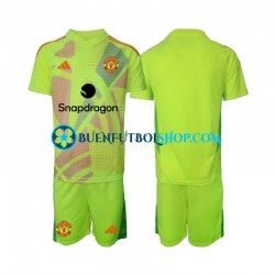 Camiseta de Fútbol Manchester United Portero 2024-2025 Segunda Equipación Manga Corta Niño