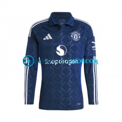 Camiseta de Fútbol Manchester United 2024-2025 Segunda Equipación Manga Larga Hombre