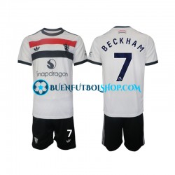 Camiseta de Fútbol Manchester United Beckham 7 2024-2025 Tercera Equipación Manga Corta Niño