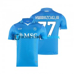 Camiseta de Fútbol Napoli Khvicha Kvaratskhelia 77 2024-2025 Primera Equipación Manga Corta Hombre