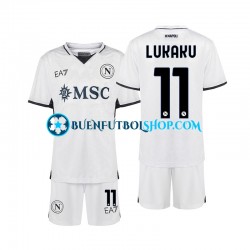 Camiseta de Fútbol Napoli Lukaku 11 2024-2025 Segunda Equipación Manga Corta Niño