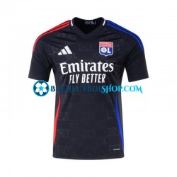 Camiseta de Fútbol Olympique de Lyon 2024-2025 Segunda Equipación Manga Corta Hombre Camiseta de Fútbol Olympique de Lyon 2024-2025 Segunda Equipación Manga Corta Hombre