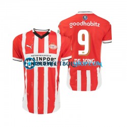 Camiseta de Fútbol PSV Eindhoven DE JONG 9 2024-2025 Primera Equipación Manga Corta Hombre