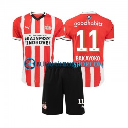 Camiseta de Fútbol PSV Eindhoven Johan Bakayoko 11 2024-2025 Primera Equipación Manga Corta Niño