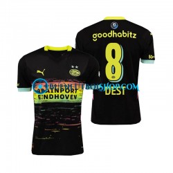 Camiseta de Fútbol PSV Eindhoven Sergino Dest 8 2024-2025 Segunda Equipación Manga Corta Hombre