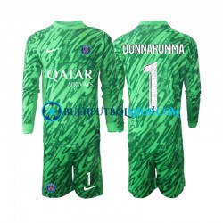 Camiseta de Fútbol Paris Saint-Germain Portero Gianluigi Donnarumma 1 2024-2025 Segunda Equipación Manga Larga Niño