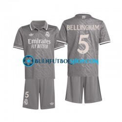 Camiseta de Fútbol Real Madrid Bellingham 5 2024-2025 Tercera Equipación Manga Corta Niño