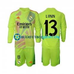 Camiseta de Fútbol Real Madrid Portero Lunin 13 2024-2025 Cuarta Equipación Manga Larga Niño Camiseta de Fútbol Real Madrid Portero Lunin 13 2024-2025 Cuarta Equipación Manga Larga Niño