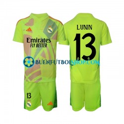 Camiseta de Fútbol Real Madrid Portero Lunin 13 2024-2025 Cuarta Equipación Manga Corta Niño Camiseta de Fútbol Real Madrid Portero Lunin 13 2024-2025 Cuarta Equipación Manga Corta Niño
