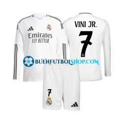Camiseta de Fútbol Real Madrid Vinicius Junior 7 2024-2025 Primera Equipación Manga Larga Niño Camiseta de Fútbol Real Madrid Vinicius Junior 7 2024-2025 Primera Equipación Manga Larga Niño