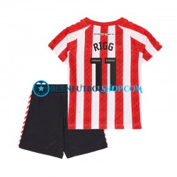 Camiseta de Fútbol Sunderland Chris Rigg 11 2024-2025 Primera Equipación Manga Corta Niño