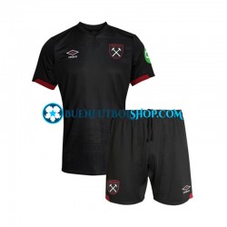 Camiseta de Fútbol West Ham United 2024-2025 Segunda Equipación Manga Corta Niño